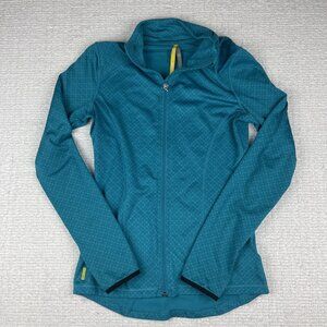 LOLE Blue Long Sleeve Full zip Neck Shirt Womens S Yoga Running Sports